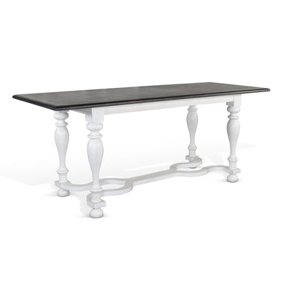 Sunny Designs  Carriage House - Friendship Table - Cottage White / Europen Dark - 1119EC
