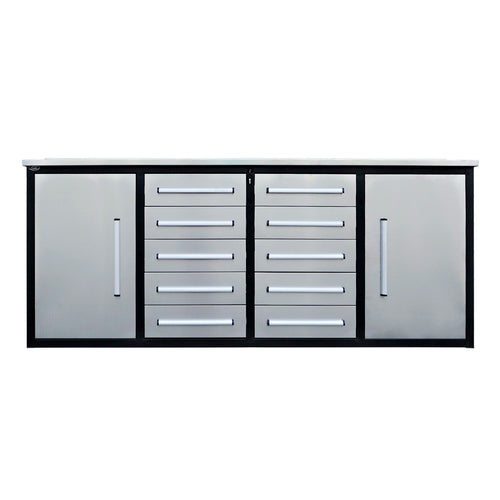 Chery Industrial 7ft Heavy Duty Workbench with 10 Drawers & 2 Cabinets - WW000197