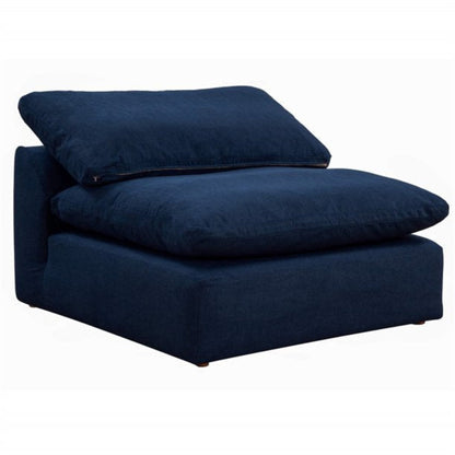 Sunset Trading Cloud Puff 4 Piece 132" Wide Slipcovered Modular Sectional Sofa with Ottoman - SU-1458-49-1C-2A-1O