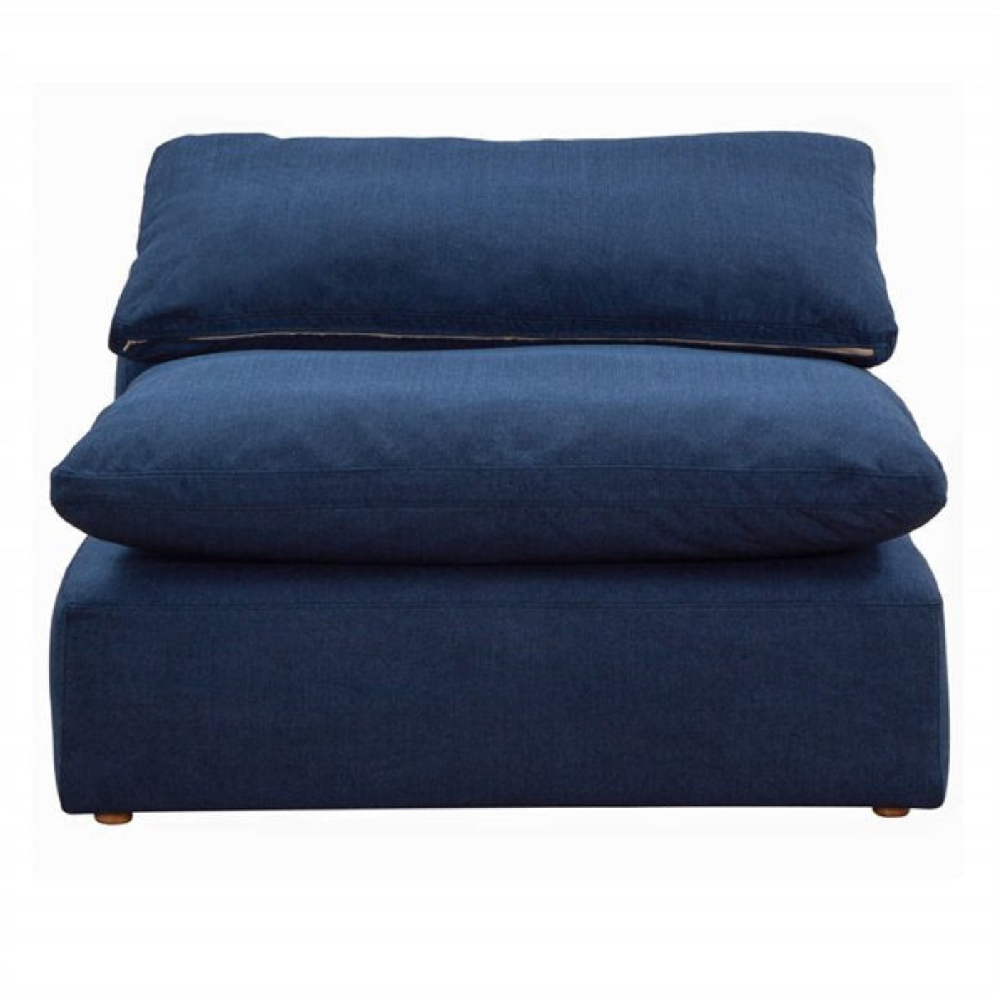 Sunset Trading Cloud Puff 4 Piece 132" Wide Slipcovered Modular Sectional Sofa with Ottoman - SU-1458-49-1C-2A-1O