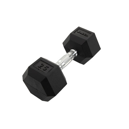 TKO Rubber Hex Dumbbells With Contoured Handle - 804RX-A10