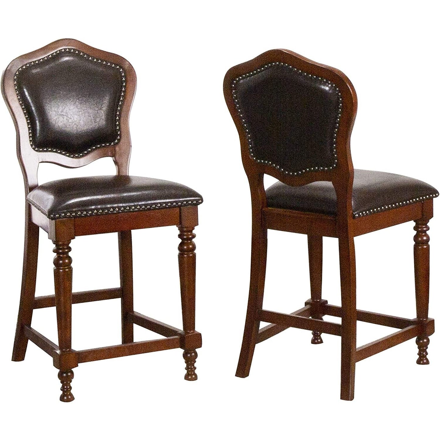 Sunset Trading Bellagio Upholstered Barstools with Backs - CR-87148-24-2