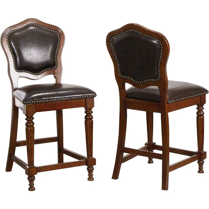Sunset Trading Bellagio Upholstered Barstools with Backs - CR-87148-24-2