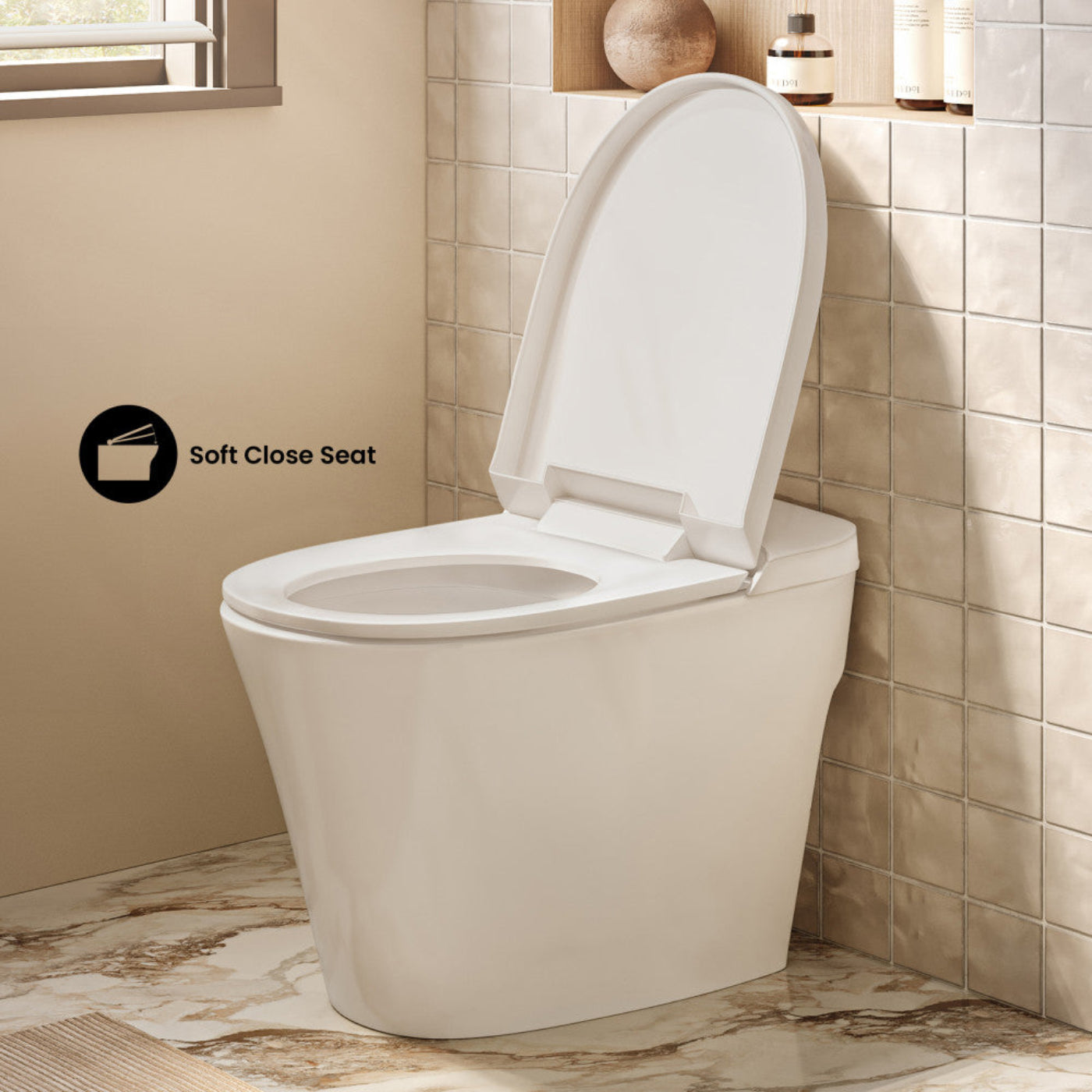 Swiss Madison Hugo H Power Flush Tankless Toilet 12" Rough-in 1 GPF Non-Electric ADA Toilet with Integrated Tank in Glossy White - SM-ST030