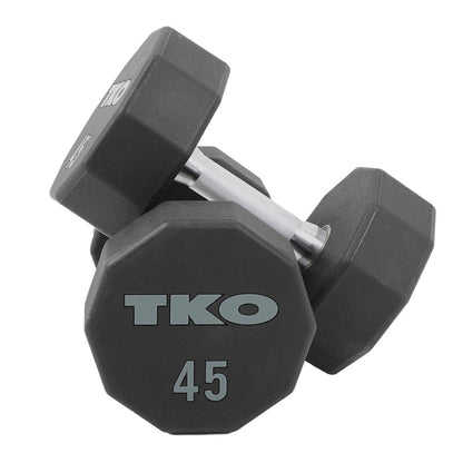 TKO 10 Sided Urethane Dumbbells Set - 830TU-A10