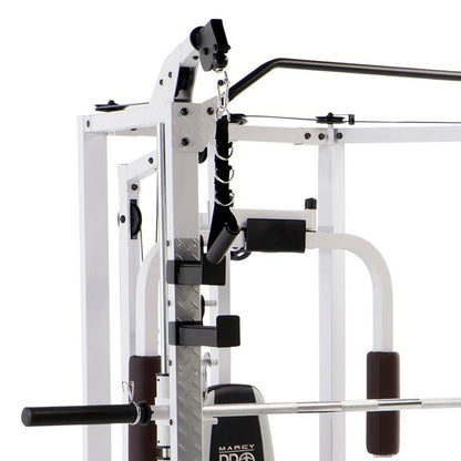 Marcy 5276 Combo Smith Heavy-Duty Total Body Strength Home Gym Machine, White - 84823