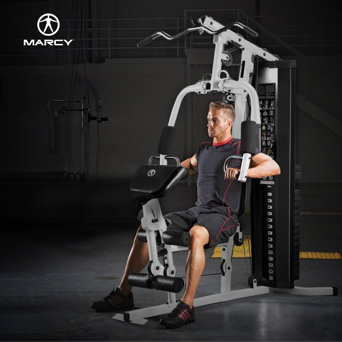 Marcy Dual-Functioning Upper Lower Body Fitness Workout 150-Pound Stack Home Gym - 84824