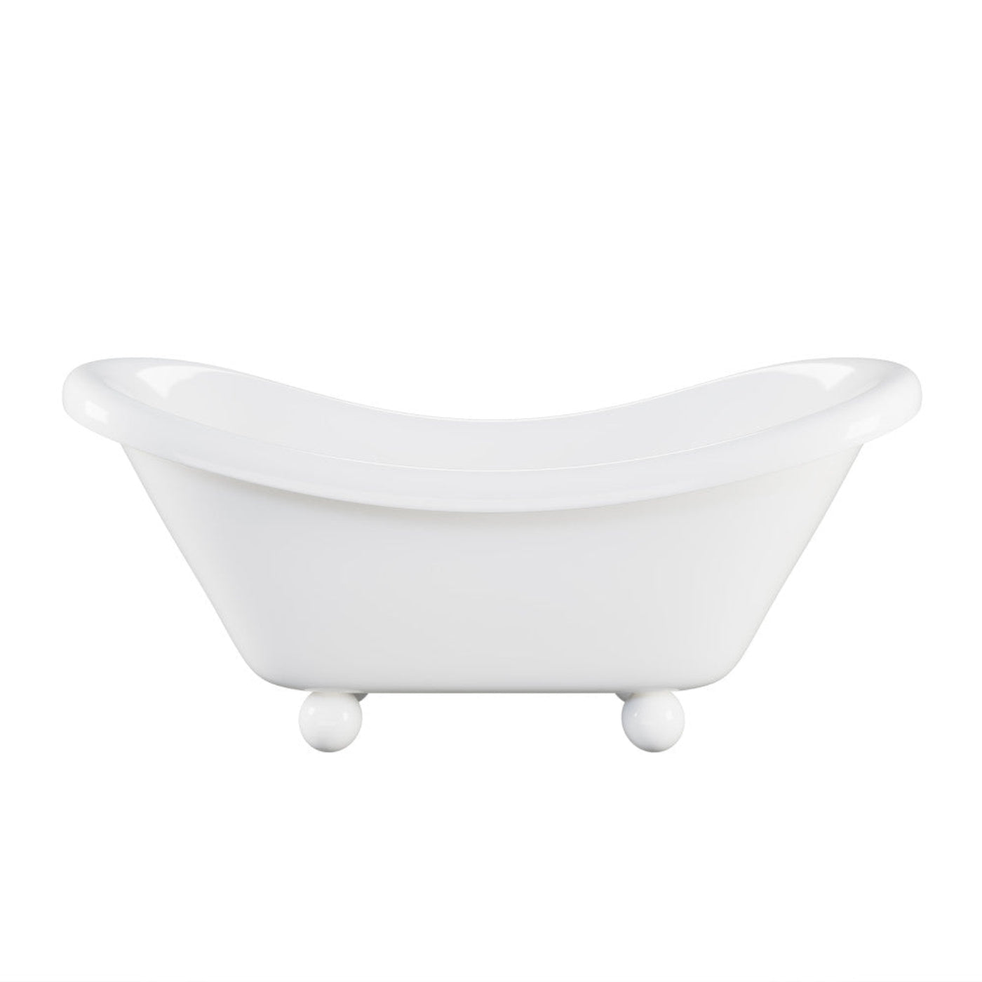 Swiss Madison Plaisir II 67" Freestanding Bathtub with Round Feet in Glossy White - SM-FB0702GW