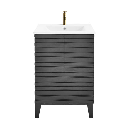 Swiss Madison Cascade 24" Bathroom Vanity in Black - SM-BV470B