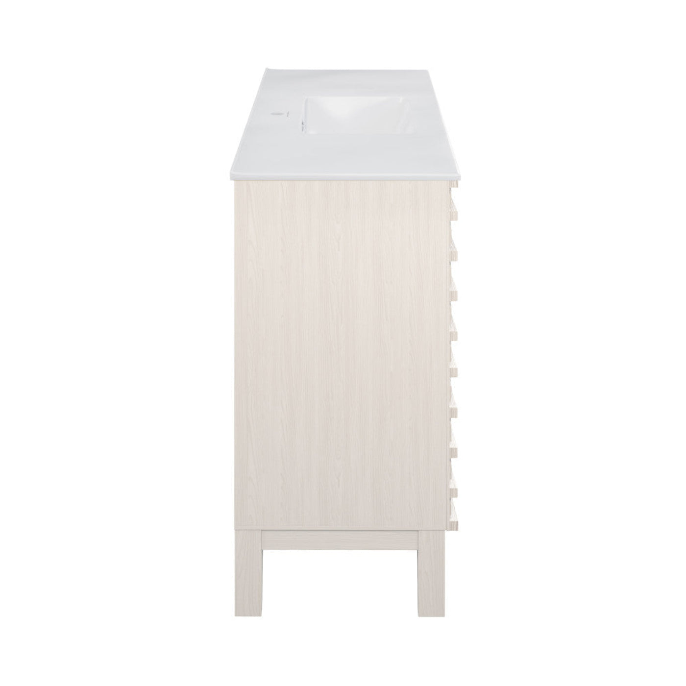 Swiss Madison Cascade 48" Freestanding Bathroom Vanity in White Oak with Sink Top - SM-BV8634WO