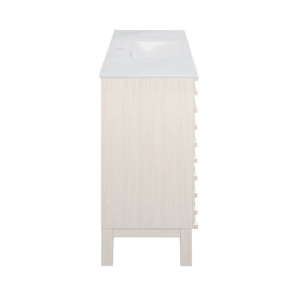 Swiss Madison Cascade 48" Freestanding Bathroom Vanity in White Oak with Sink Top - SM-BV8634WO