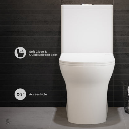 Swiss Madison Burdon One Piece Square Toilet Dual Flush 1.1/1.6 gpf (6-Pack) - SM-1T111-6