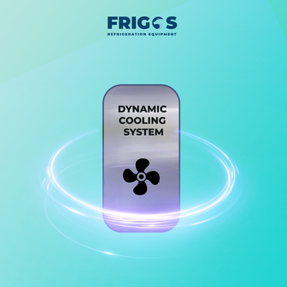 Frigos Commercial Reach in Freezer 54" Width Solid 2 Door  47  with Aluminum Interior with 304 Stainless Steel Floor - FG-FZ-2D