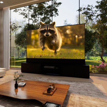VIVIDSTORM Bundle-Projector&Screen&2025 New VIVIDSTORM Motorised Laser TV Cabinet Vienna - VC12VN100N-VSDSTUST100H