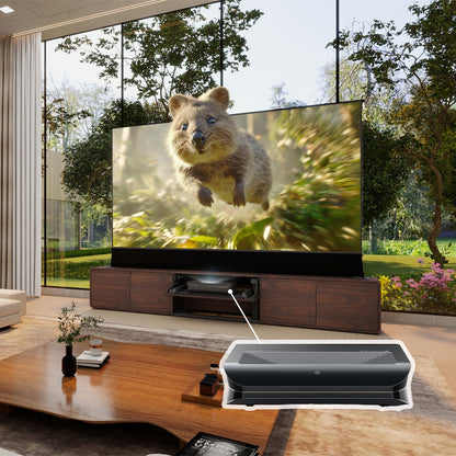 VIVIDSTORM Bundle-Projector&Screen&2025 New VIVIDSTORM Motorised Laser TV Cabinet Vienna - VC12VN100N-VSDSTUST100H
