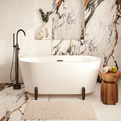 Swiss Madison Monaco 59" Freestanding Bathtub with Matte Black Stand - SM-FB1002MB