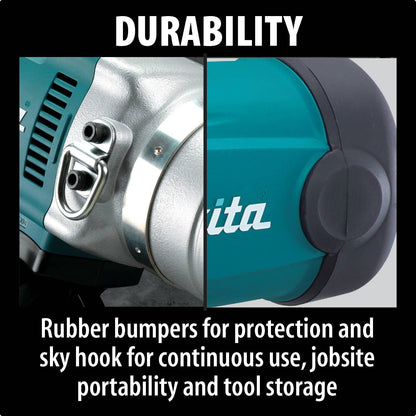 Makita (TW1000) 1" Impact Wrench w/ friction ring anvil, 1,500 IPM, 738 ft. lbs., reversible, case - TW1000