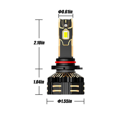 Auxbeam 9005+9006 LED Headlight Bulbs 240W 40000LM GX-ULTRA Series 6500K Cool White | 4 Bulbs - GP00010784
