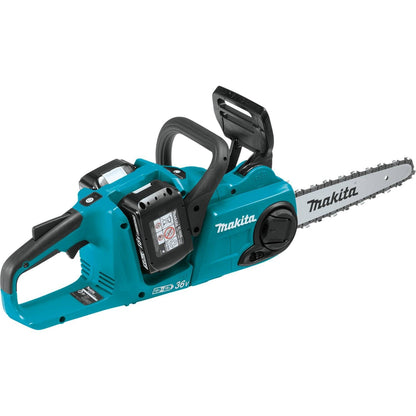 Makita XCU03PT 18V LXT Brushless 14" Chain Saw Kit, dual port charger (5.0Ah) - XCU03PT