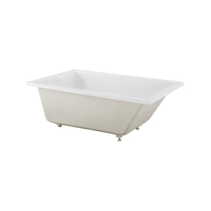 Swiss Madison Voltaire 60 x 36 Reversible Drain Soaking Drop-in Bathtub in Glossy White with Integrated Overflow, Drain Included - SM-DB0516GW