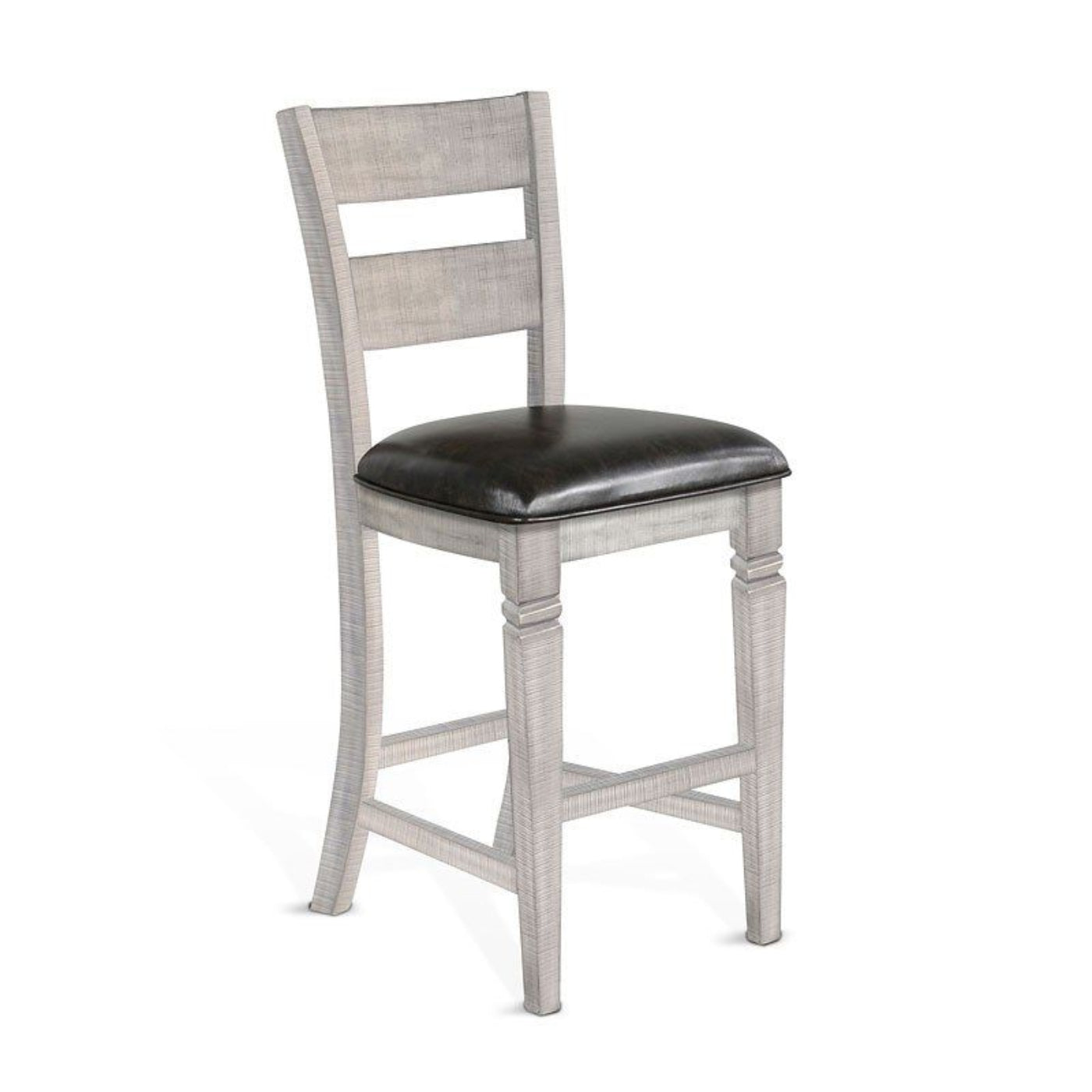 Sunny Designs Alpine - Bar Ladderback Barstool, Cushion Seat (Set of 2) - Gray - 1429AG-30