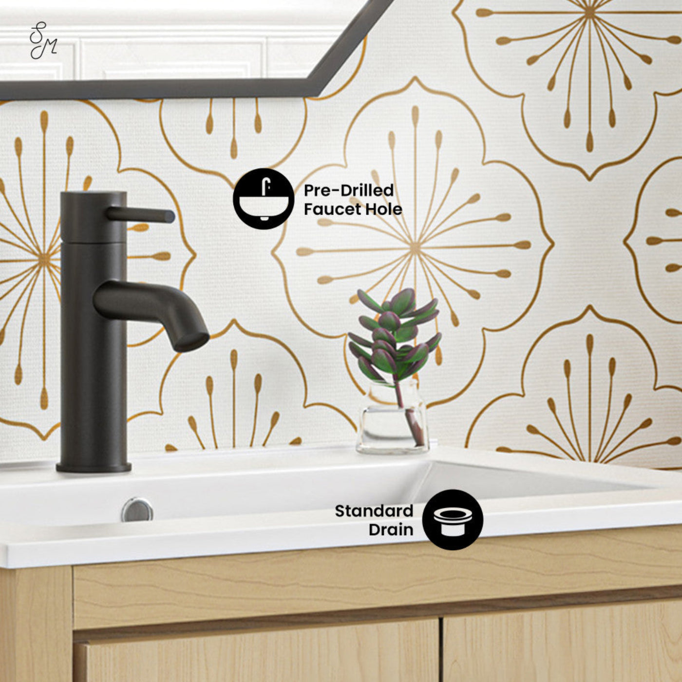 Swiss Madison Virage 24 Freestanding, Bathroom Vanity in Natural Oak - SM-BV730LK