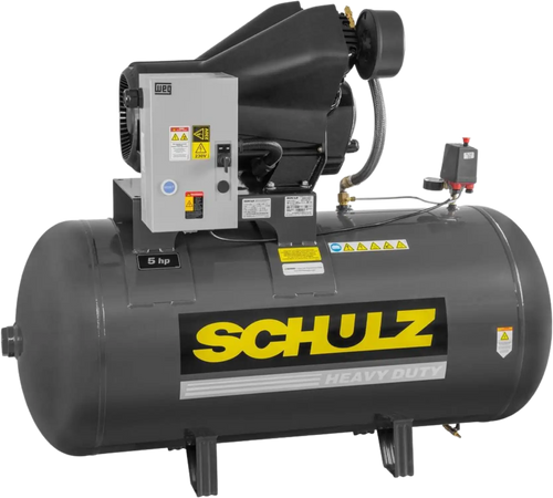 Schulz Audaz MCSV Air Compressor 5 HP 80 gal. 2-Stage 230V 3-Phase Horizontal 932.9371-0 New - 932.9371-0