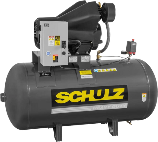 Schulz Audaz MCSV Air Compressor 5 HP 80 gal. 2-Stage 230V 3-Phase Horizontal 932.9371-0 New - 932.9371-0