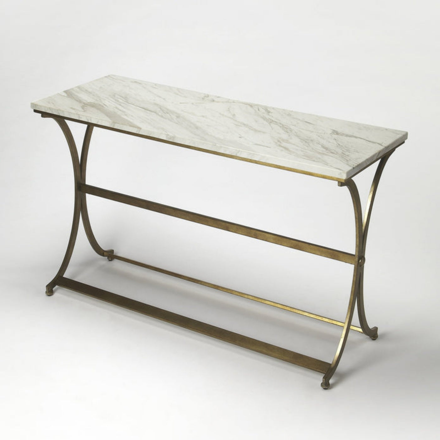 Butler Specialty Company Pamina Marble Console Table, Gold  - 9324355
