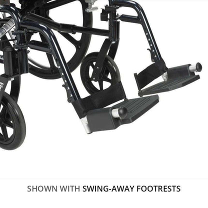 Drive Medical Viper Plus GT Wheelchair with Universal Armrests - DM-PLA416FBUARADELR