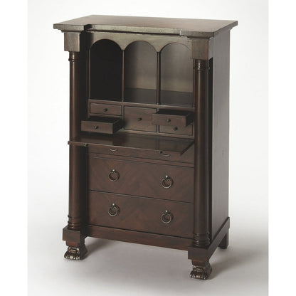 Butler Specialty Company Castle Heirloom Secretary, Dark Brown  - 9400347