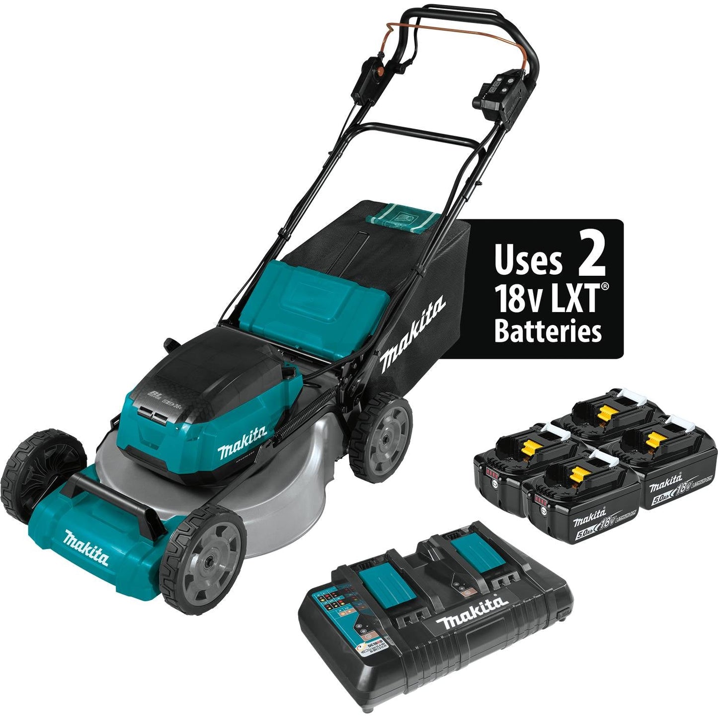 Makita XML08PT1 18V LXT Brushless 21 In. Self-Propelled Commercial Lawn Mower Kit - XML08PT1