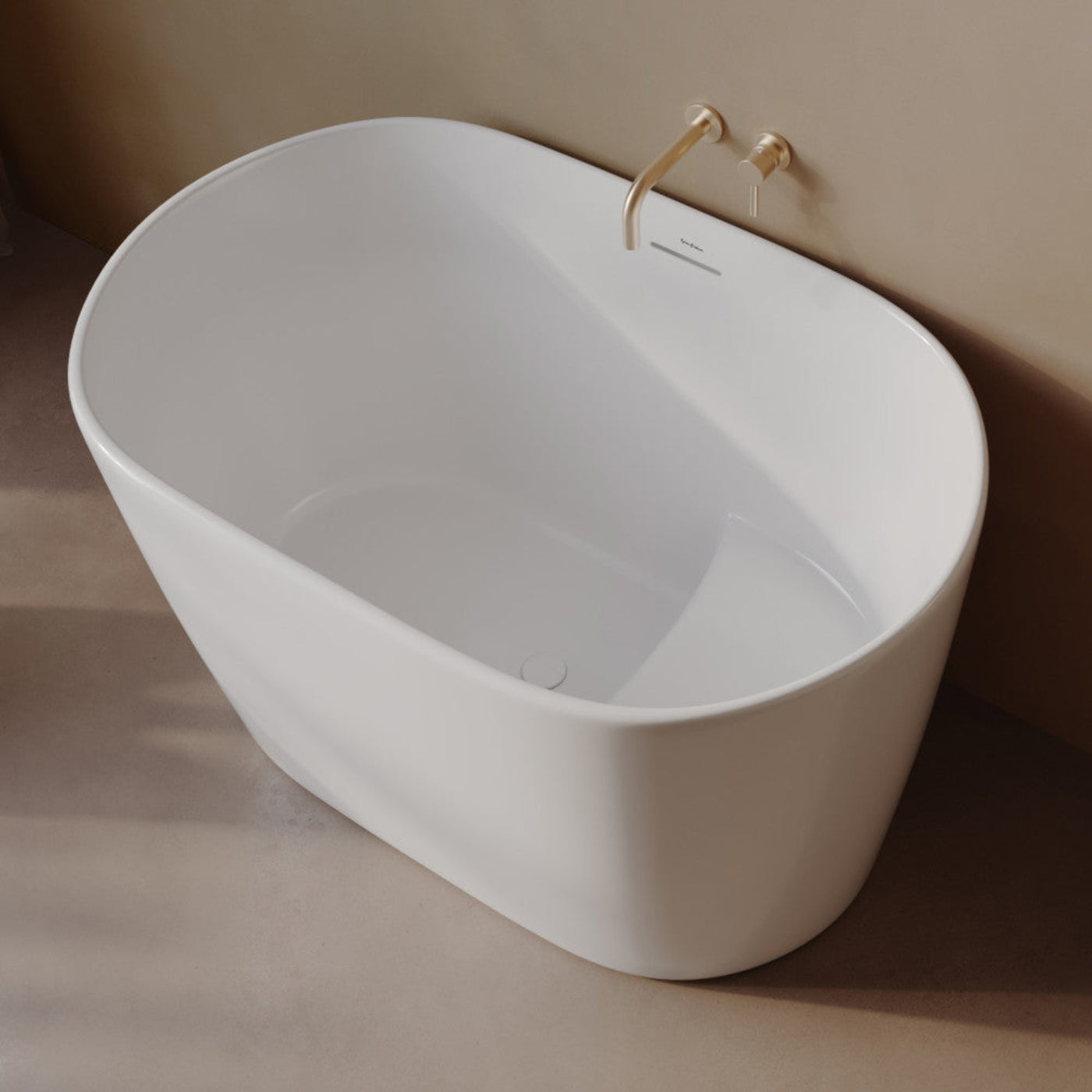Swiss Madison Claire 43" Japanese Soaking Freestanding Bathtub in Glossy White, Drain Included - SM-FB1901GW