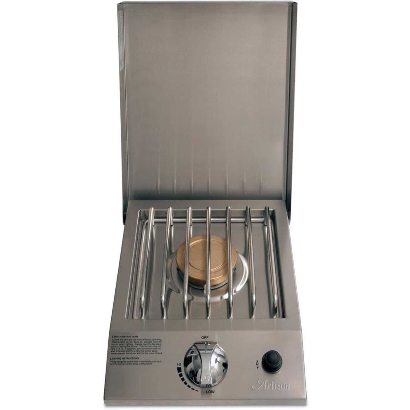 Artisan: 12" Drop In Single Side Burner for countertops -  ART-SB1-LP
