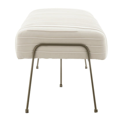 New Pacific Direct Merritt Pleated Velvet Fabric Bench 9900030-332