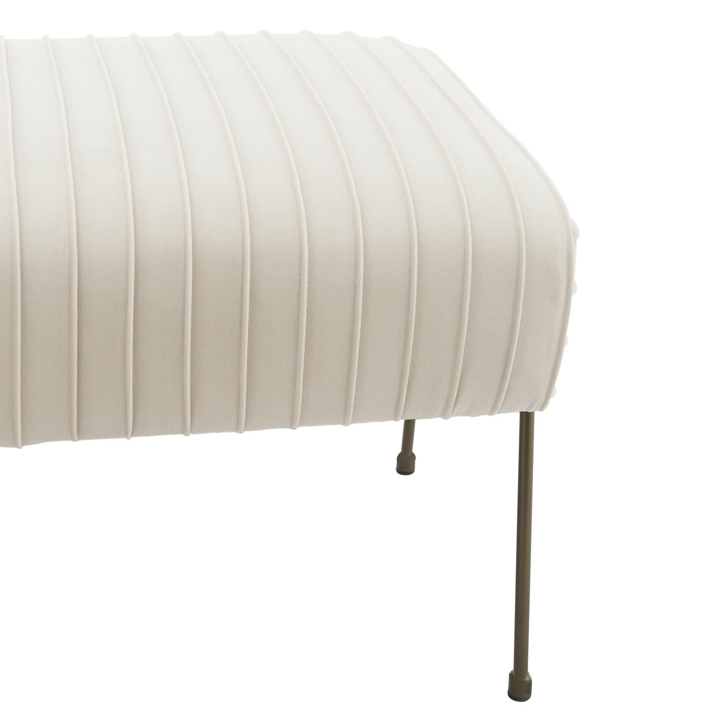 New Pacific Direct Merritt Pleated Velvet Fabric Bench 9900030-332