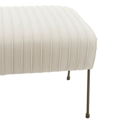 New Pacific Direct Merritt Pleated Velvet Fabric Bench 9900030-332