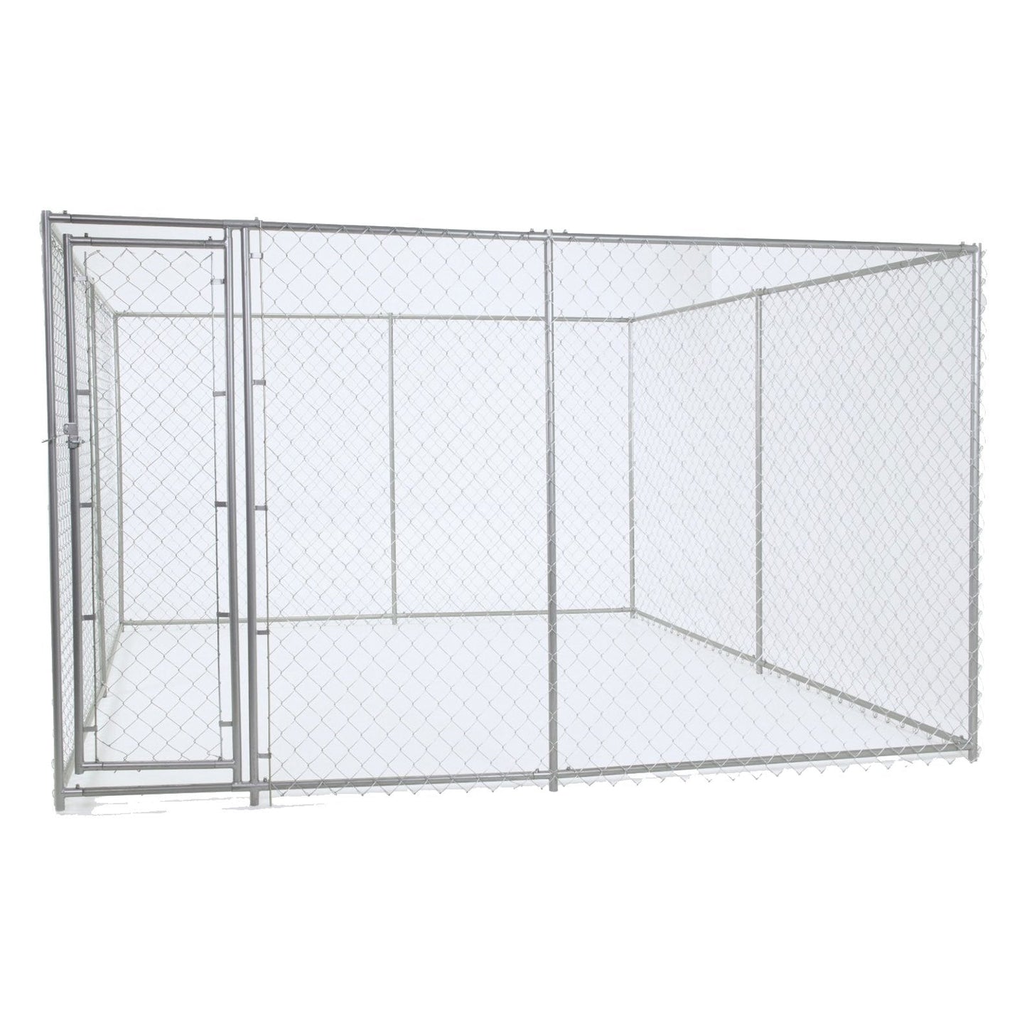 Lucky Dog 10' x 10' Heavy Duty Outdoor Chain Link Dog Kennel w/ Door (3 Pack) - 174144