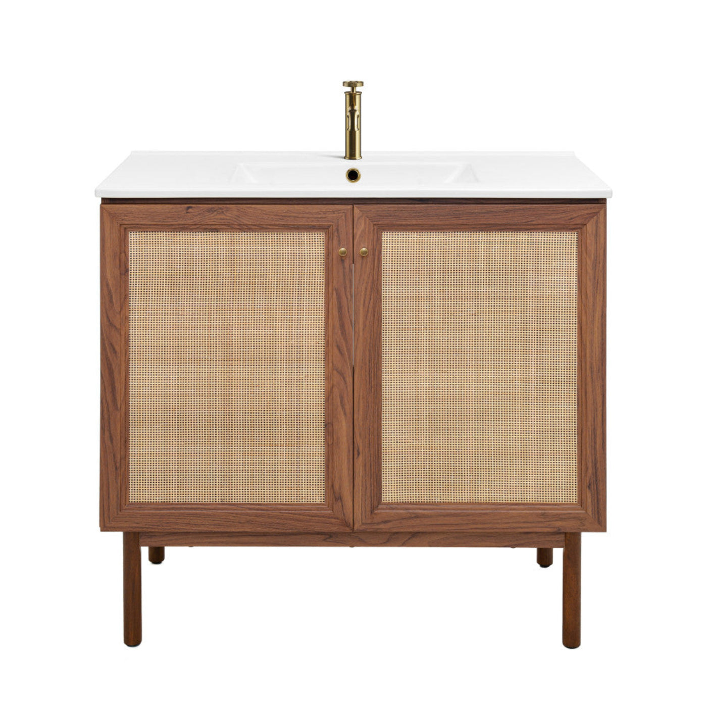 Swiss Madison Classe 36" Freestanding Bathroom Vanity in Brown Oak with Sink Top - SM-BV663WN