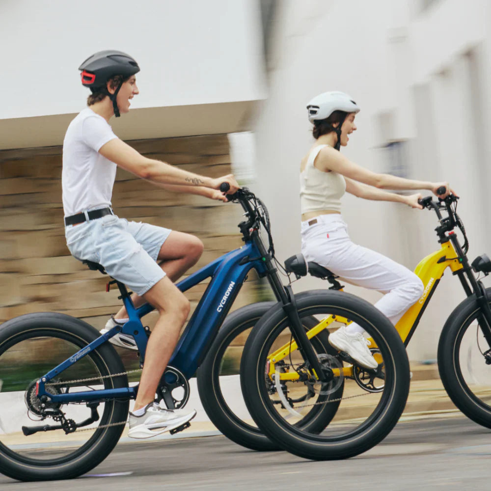 Samson Cycrown Roma ST Electric Bike All-Terrain Step-Through Frame 1500W 28 MPH 90 Mile Range 48V New - ROMA-ST-INDIGO-BLUE