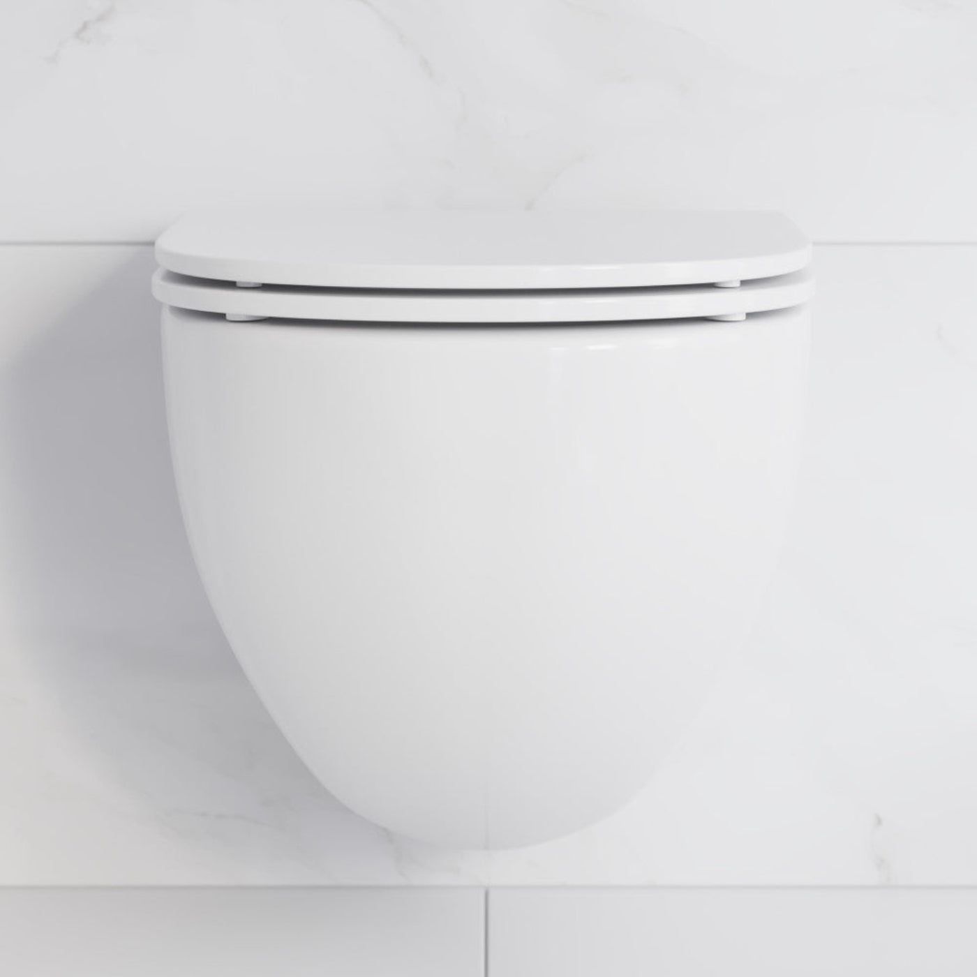 Swiss Madison St. Tropez Wall-Hung Toilet Bundle 0.8/1.6 GPF Dual Flush in Glossy White with Flush Plate - SM-WK449-01W