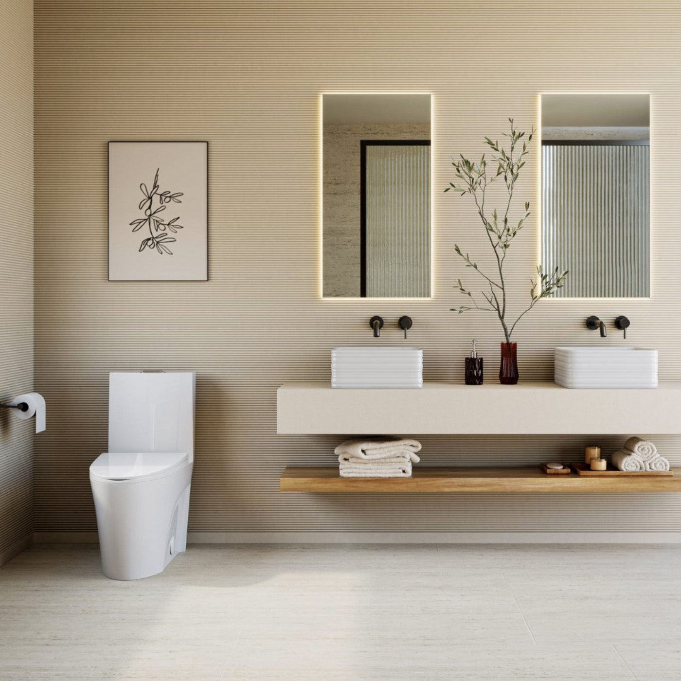 Swiss Madison St. Tropez One-Piece 14" Rough-in 1.1/1.6 GPF Dual Top Flush Elongated Toilet in Glossy White - SM-1T251