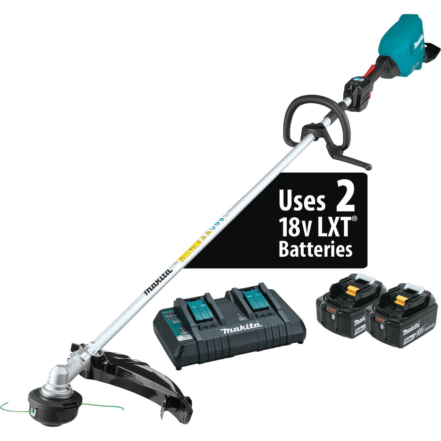 Makita XRU17PT - 36V (18V X2) LXT Brushless String Trimmer Kit, dual port charger (5.0Ah) - XRU17PT