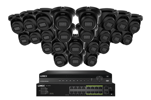 Lorex Elite Series 4K 32 Camera Capable 6TB Wired NVR System with 4MP (2K) A4 IP Turret Cameras - N2K6-3224WT-A4
