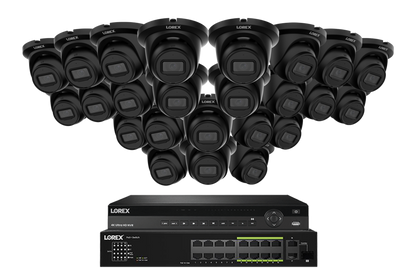 Lorex Elite Series 4K 32 Camera Capable 6TB Wired NVR System with 4MP (2K) A4 IP Turret Cameras - N2K6-3224WT-A4