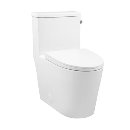 Swiss Madison Dreux One-Piece 12" Rough-in 1.28 GPF Right Flush Elongated Toilet in Glossy White - SM-1T4108GW