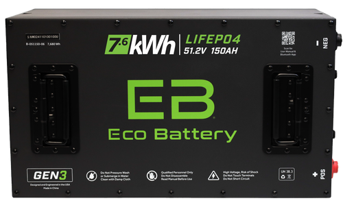 Eco Battery 51V 150AH LiFePO4 Gen3 Battery - A-051150-06