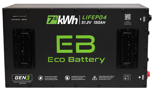 Eco Battery 51V 150AH LiFePO4 Gen3 Battery - A-051150-06