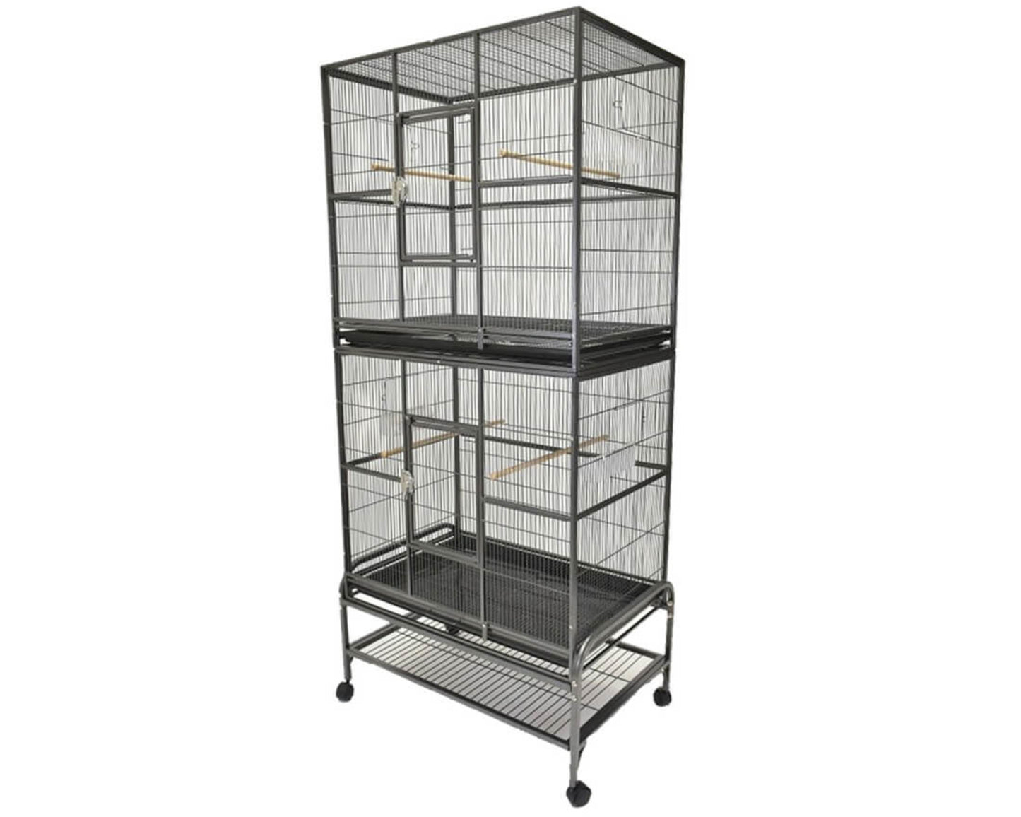 LeMond A&E 32"x21" Double Stack Flight Cage - 13221-2 Black