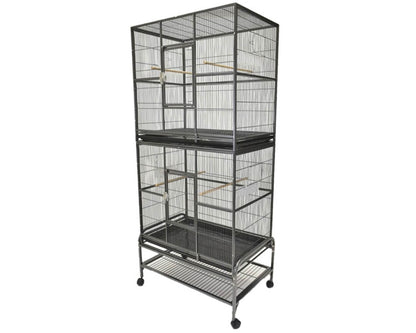 LeMond A&E 32"x21" Double Stack Flight Cage - 13221-2 Black